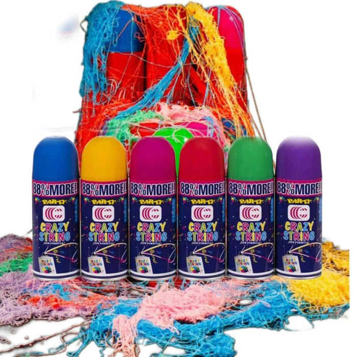 Цветной спрей-серпантин для декора в балоне 250 мл