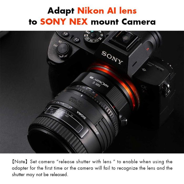 Adapter Nikon F AI AIS na Sony E-mount Alpha Nex przejściówka Concept