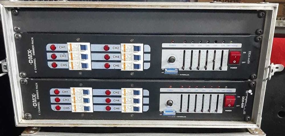 RACK  12 CANAIS DIMMER - Pronto a usar com controlo directo ou por DMX