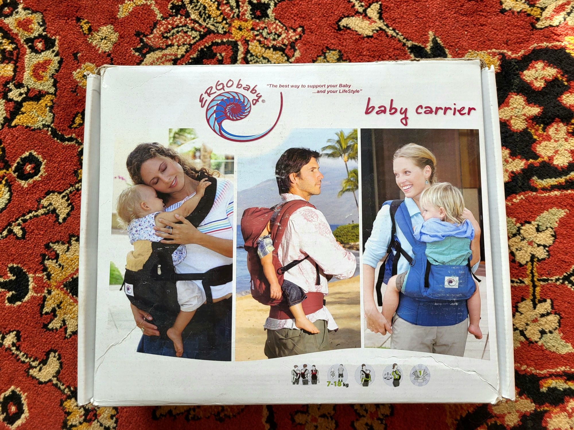 Продам б/у эрго-рюкзак и вкладку  для ребёнка ErgoBaby
