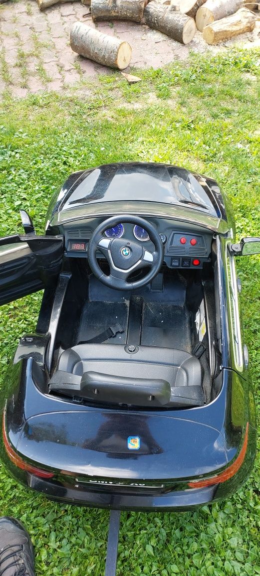 BMW autko na akumulator pompowane koła+ przyczepka