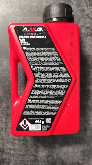 A.M.G VENOL BRAKE FLUID DOT-4 - 455 грам
Гальмівна рідина