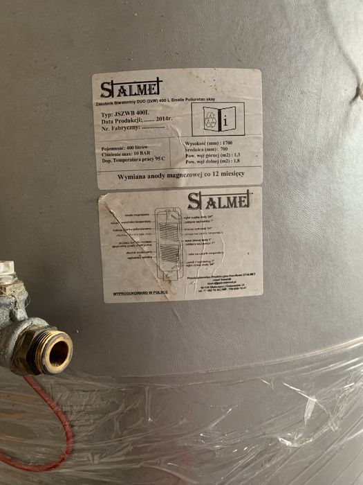 Zestaw solarny zbiornik  duo (2xW) stalmet 400 + 4 x panel solarny