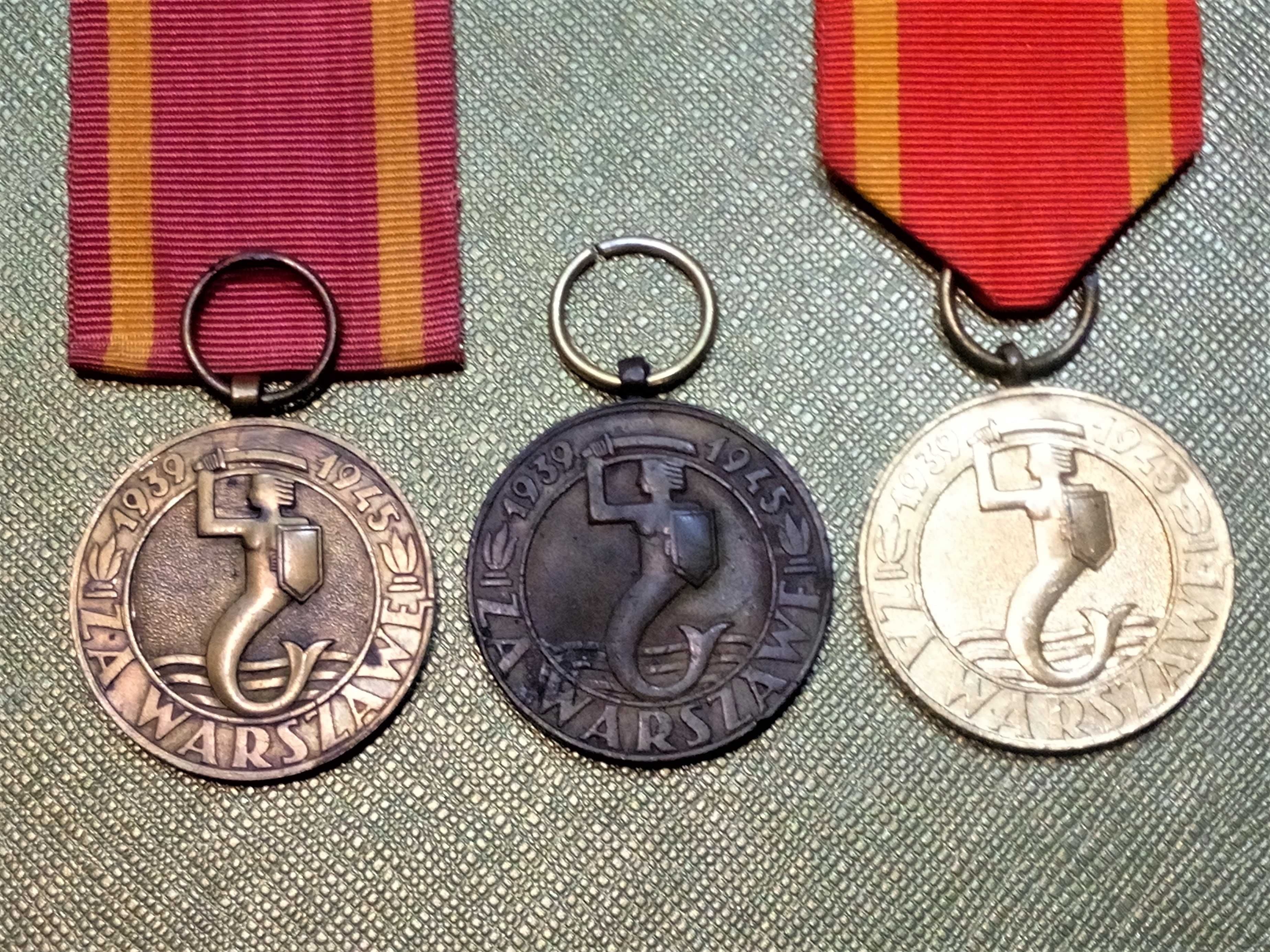 odznaczenia zestaw medali za warszawę