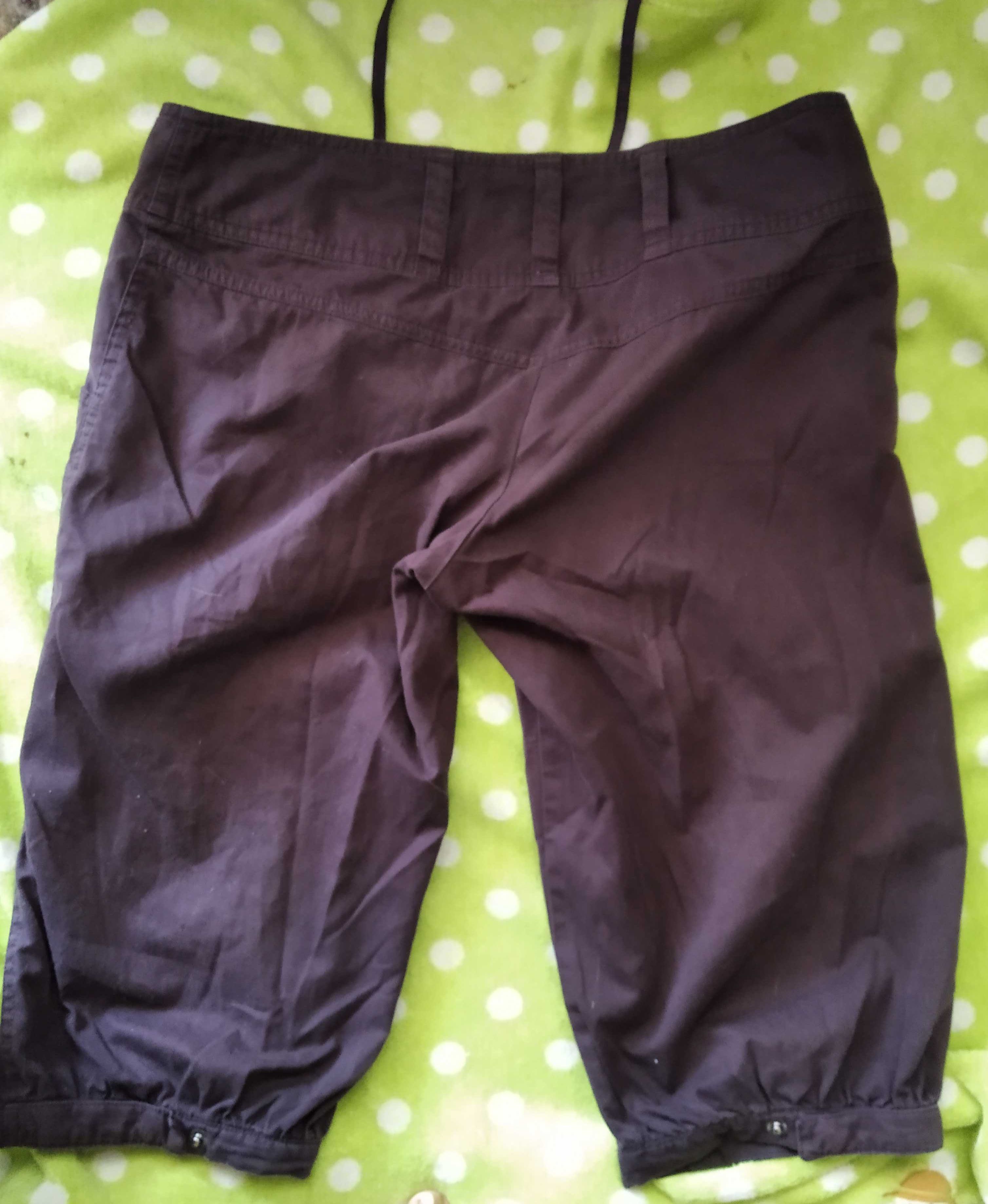 Ciemno fioletowe letnie bawełniane spodnie Adidas rozmiar 38 (UK 10)