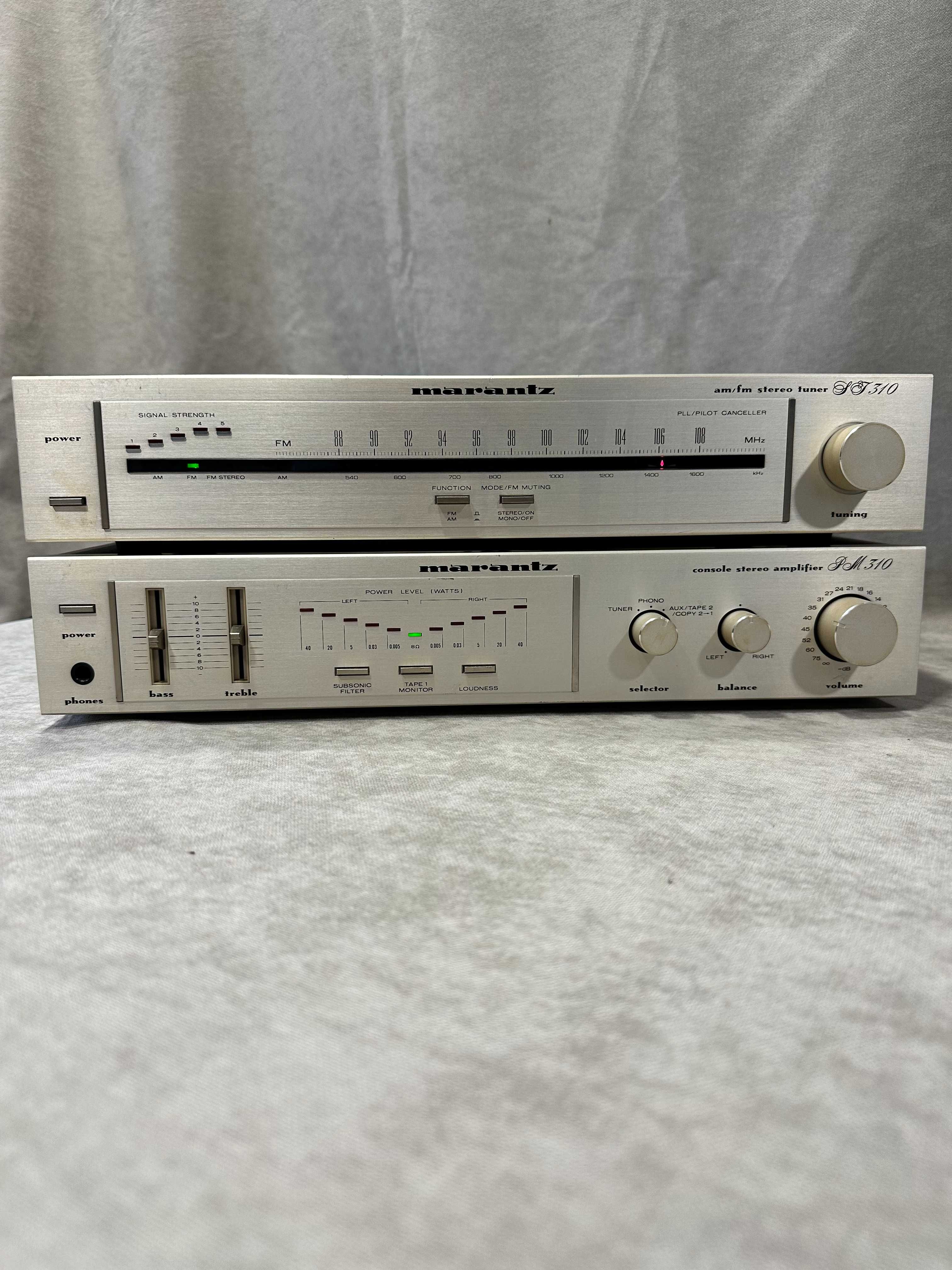 Zestaw Stereo Firmy Marantz, Wzmacniacz PM 310, tuner ST 310