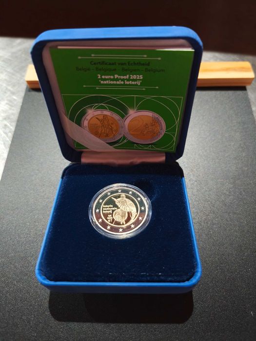 moeda 2€ proof Belgica loteria nacional 2025