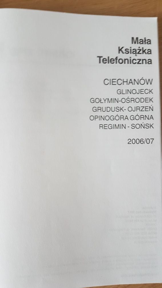 MKT Książka Telefoniczna Ciechanów i powiat 2006/2007