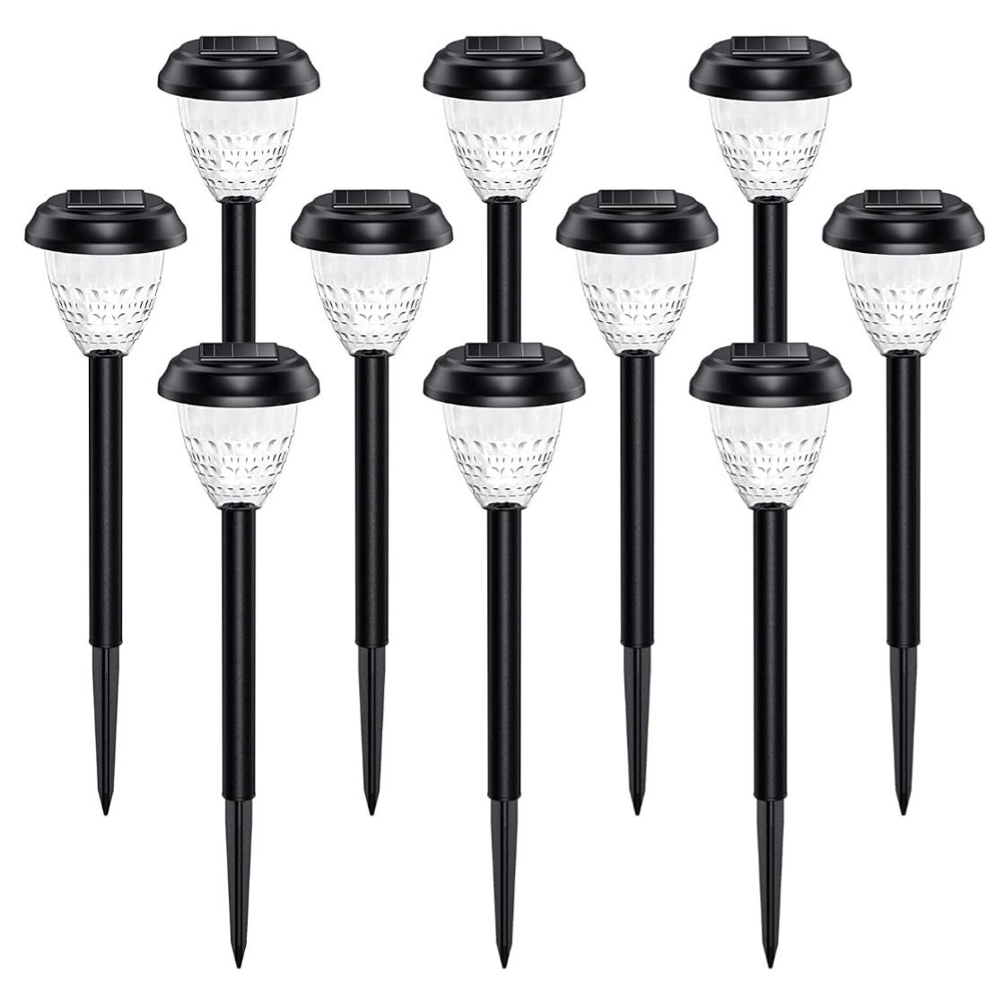Lampy solarne do ogrodu, zestaw 6 sztuk, 42 cm