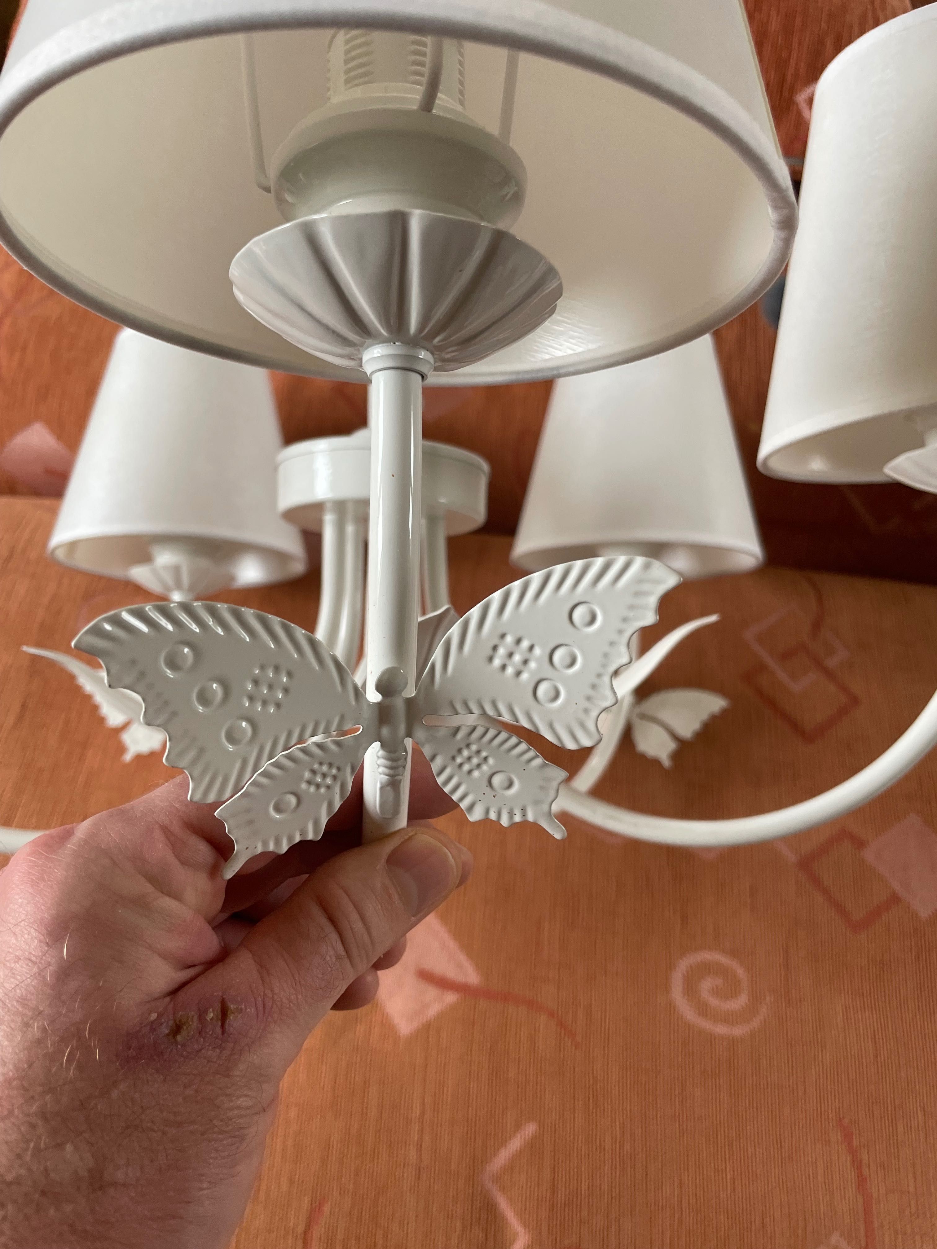 LAMPA sufitowa w motyle dla dziecka - biała