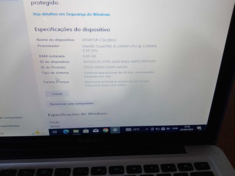 Macbook Modelo A1278