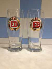 Szklanka piwna pokal kolekcjonerski EB stare logo zestaw 2 sztuki