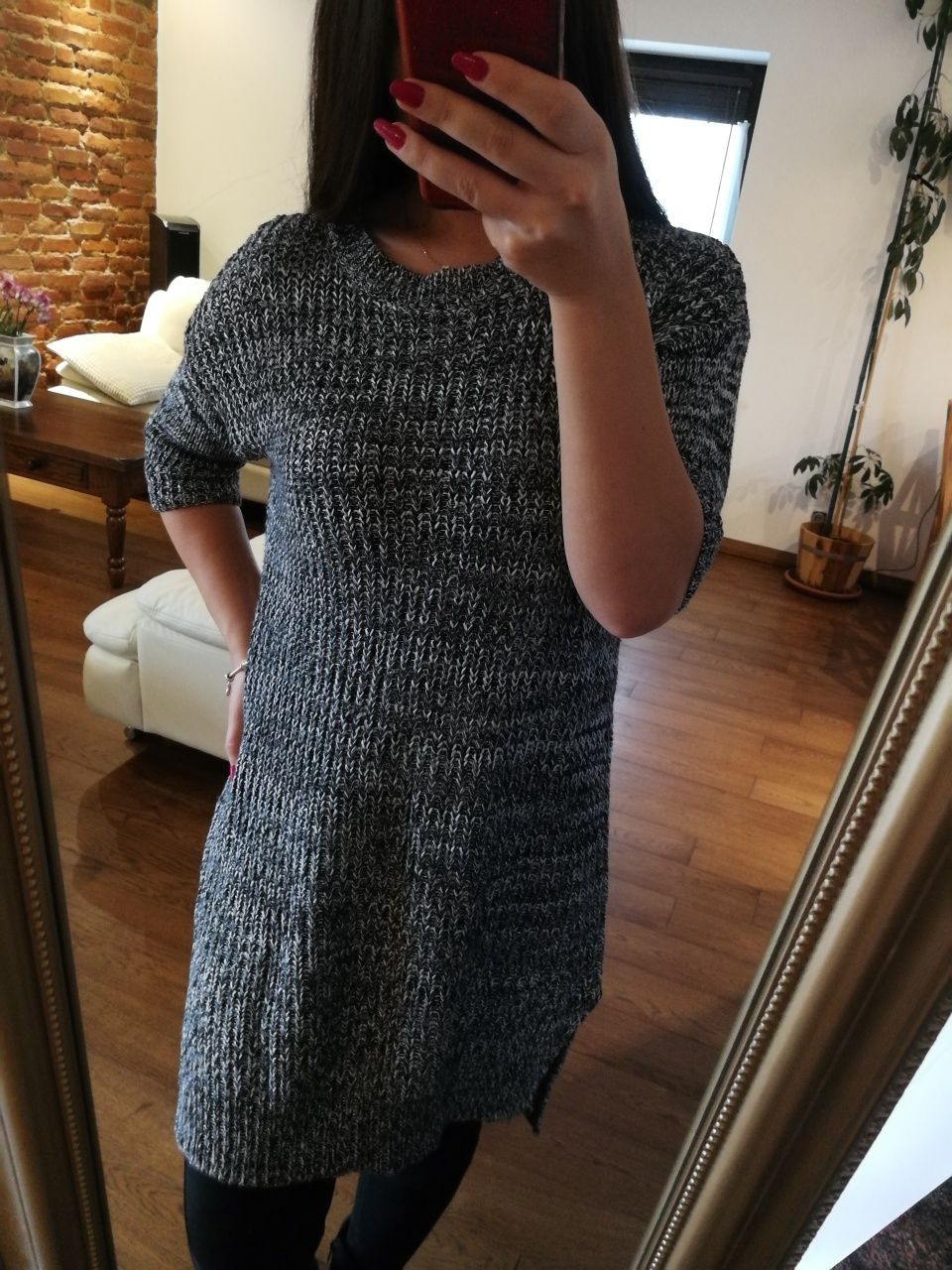 Sukienka sweterkowa r. M, długi sweterek
