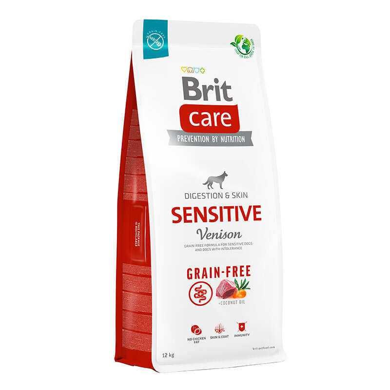 Brit Care Dog GF Sensitive 12кг з олениною для собак чутливе травлення