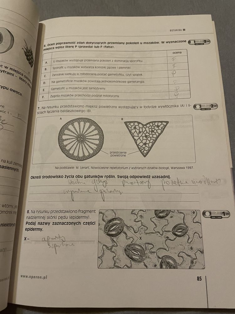 Testy i arkusze Matura 2012 Operon - Biologia