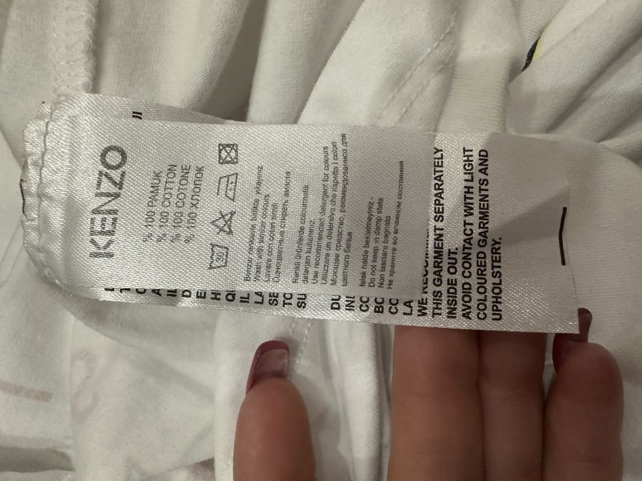 T-Shirt bluzka z długim rękawem cyrkonie Kenzo S