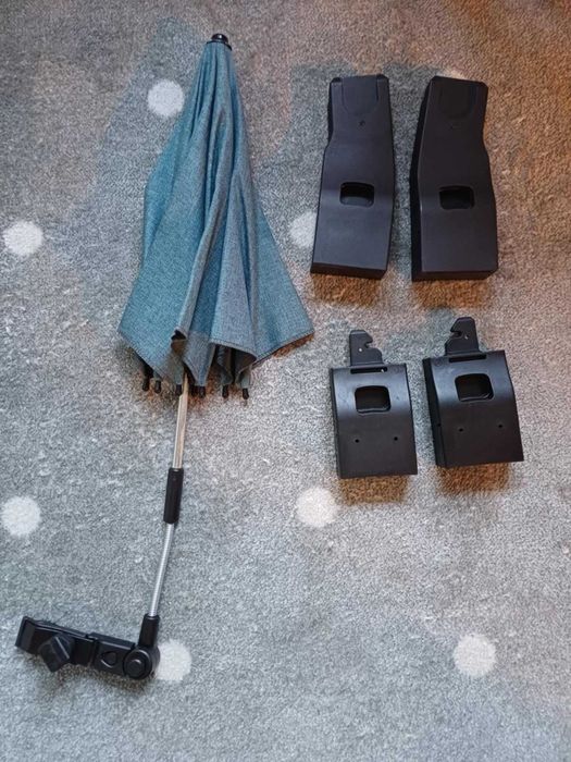 Wózek Muuvo Quick 3.0 2w1 + wózek spacerowy + łóżeczko i dodatki