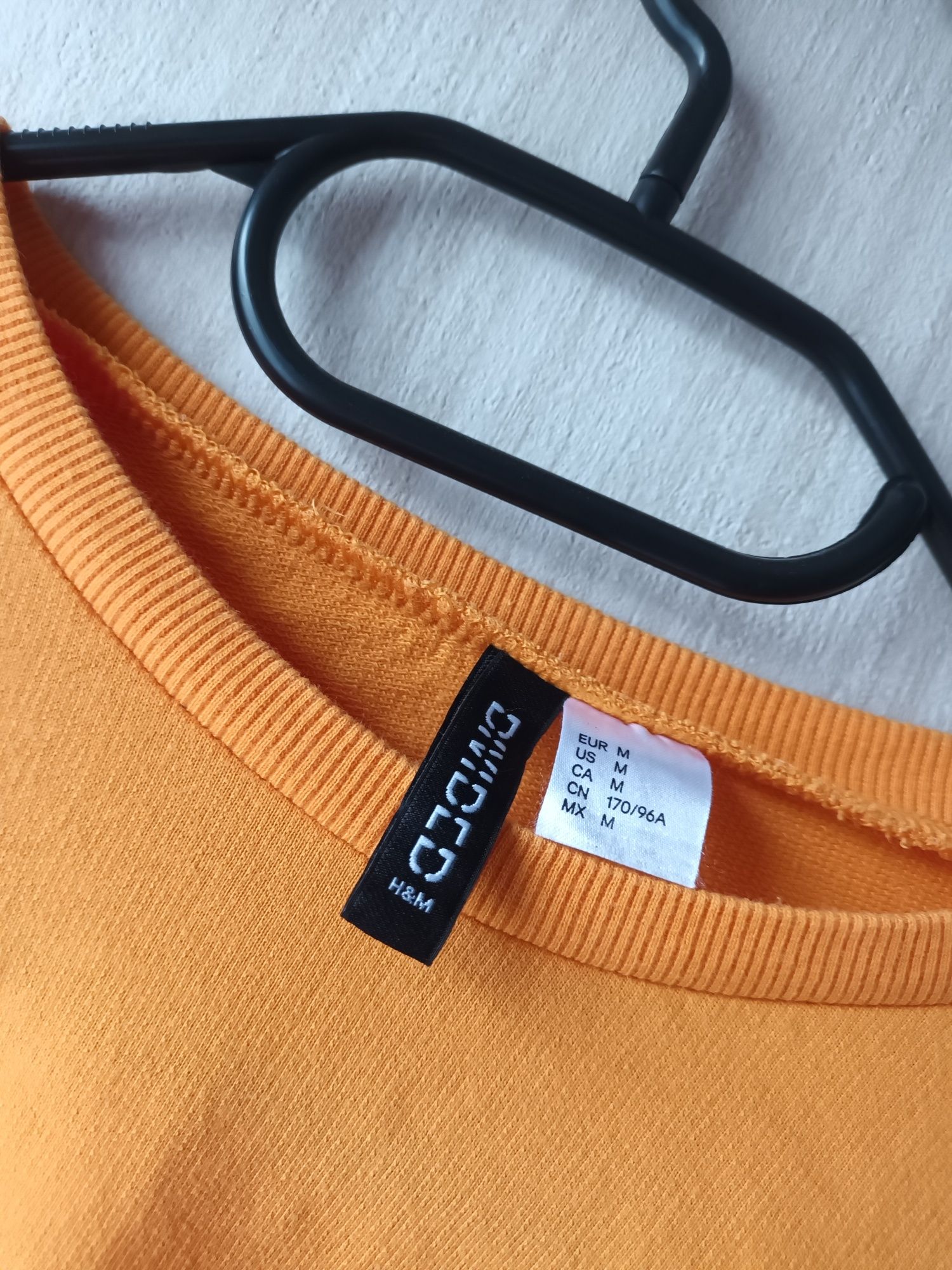 Pomarańczowa bluza crop top z nadrukiem 100% bawełna