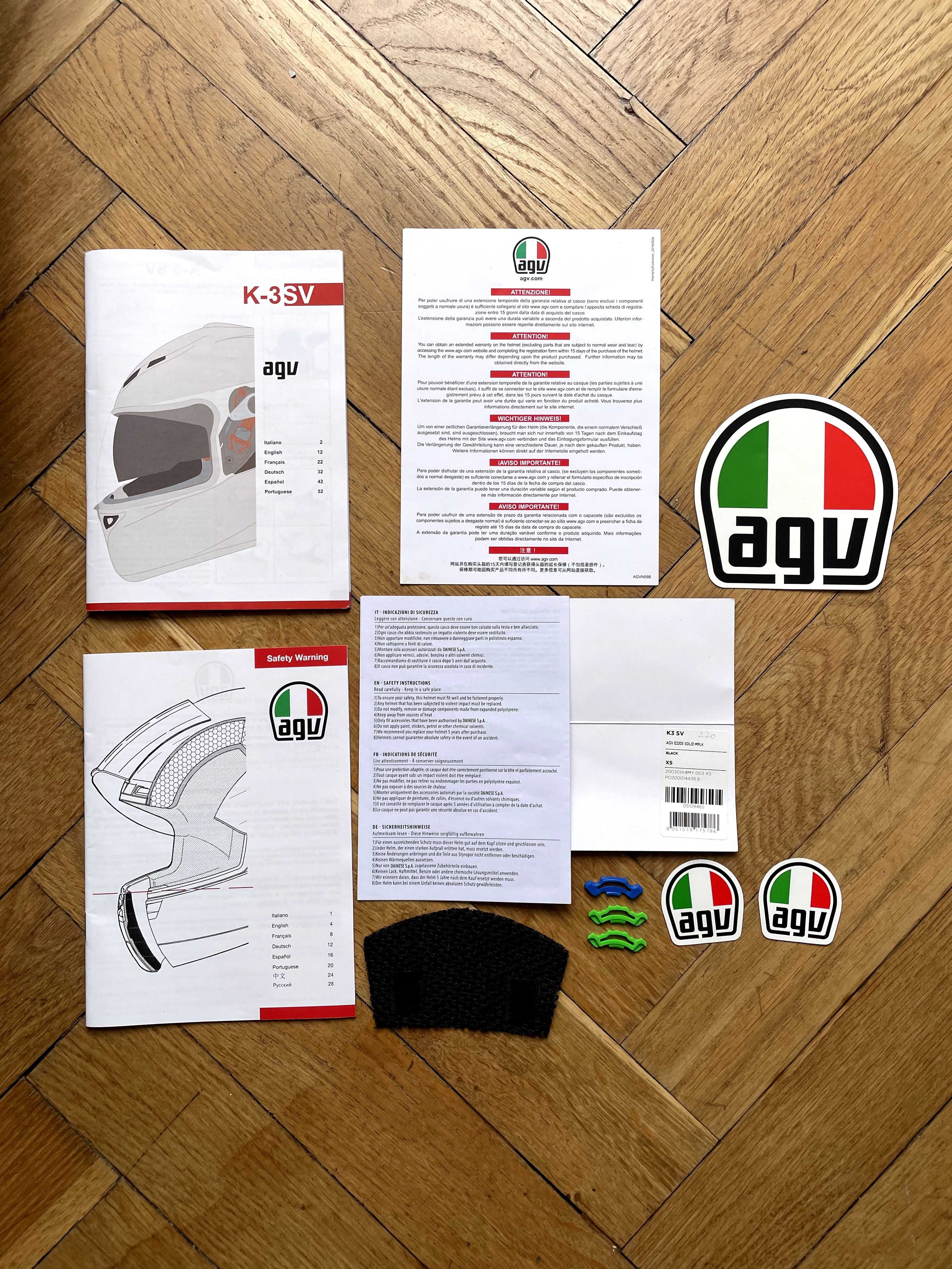 Kask AGV K3 SV, roz. MS, stan bdb