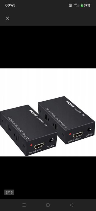 16x Extender Przedłużacz Konwerter HDMI LAN 60m 3D Full HD RJ45 zwroty