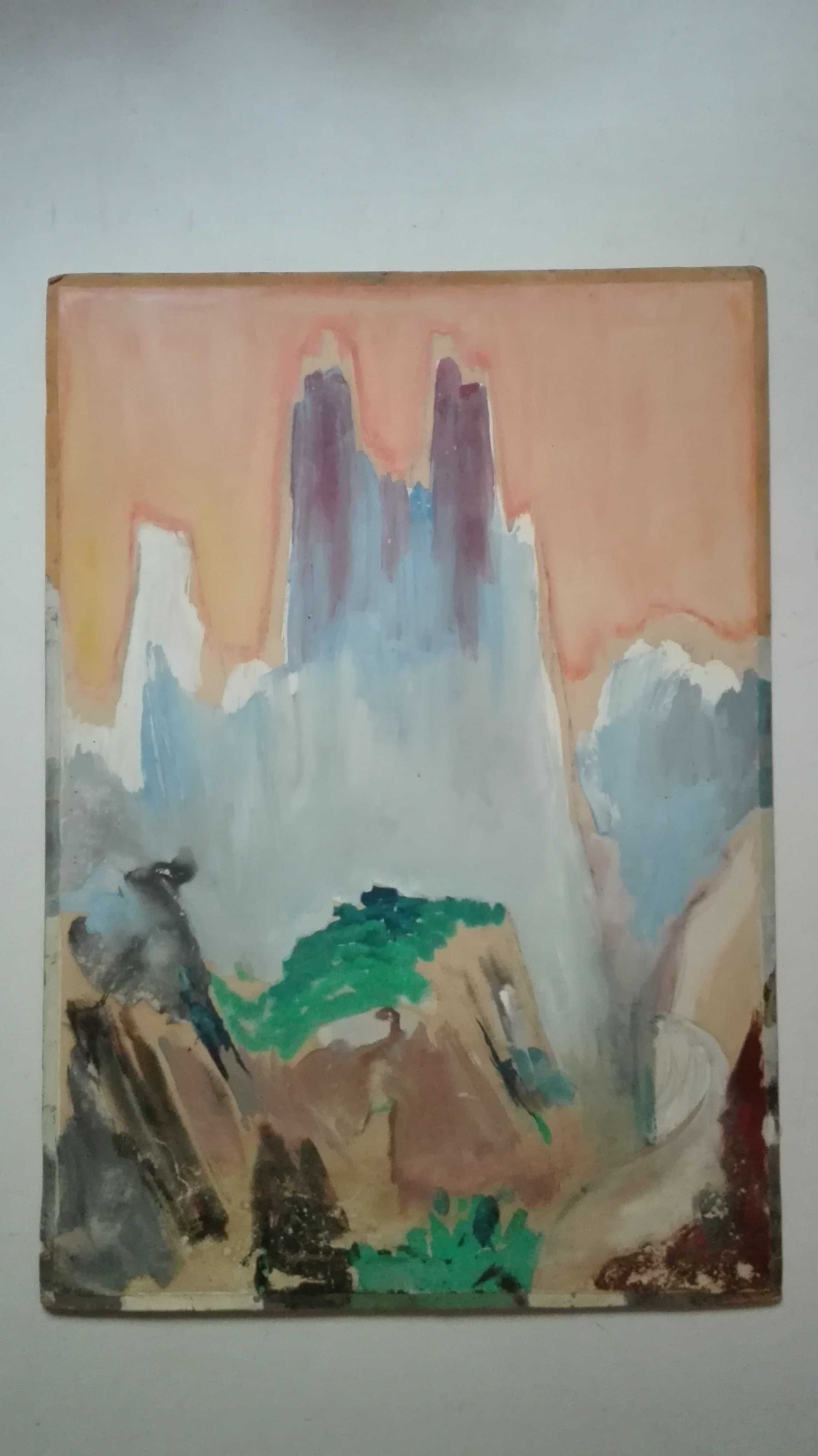 Орлиные Горы. Кавказ 1965г. Художник Иван Барчук (1909-1987) гуашь
