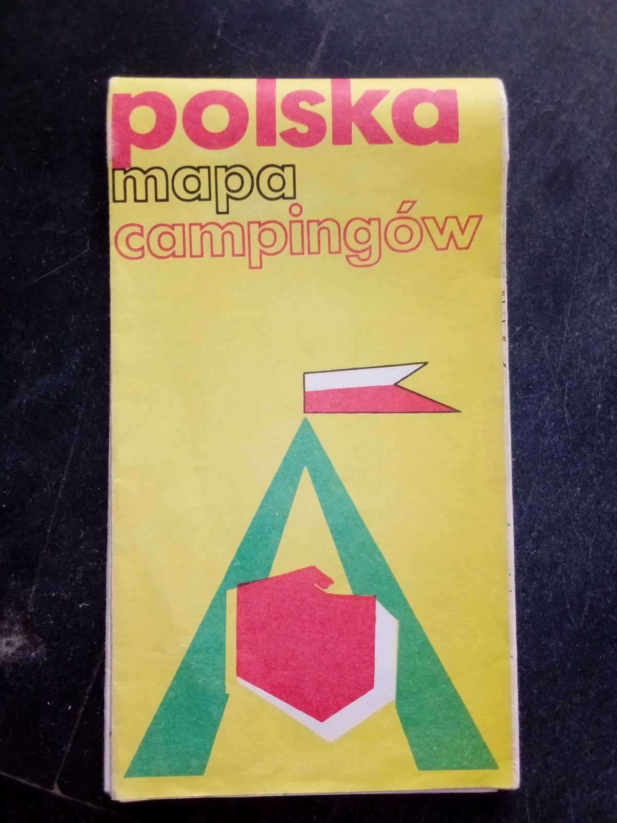 Polska mapa campingów PRL