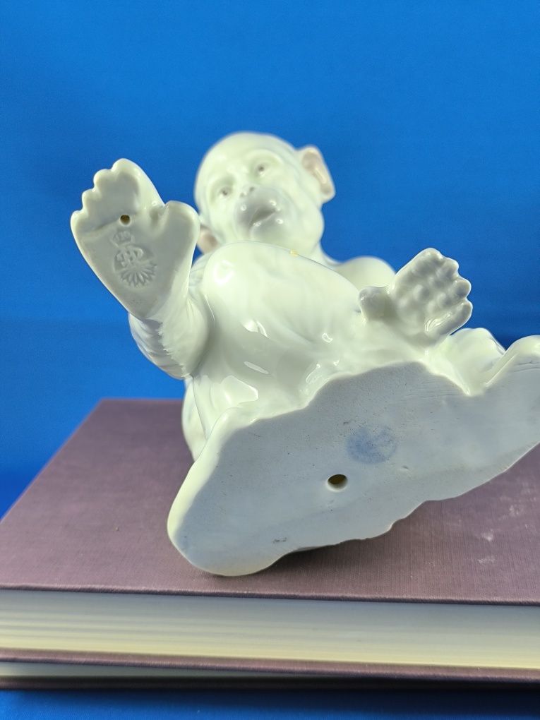 Małpa Gebruder Heubach Lichte Turyngia XIX/XXwiek  #porcelana
