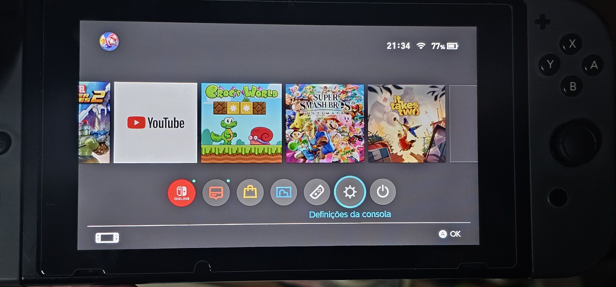 Nintendo switch modelo V2 completa + extras