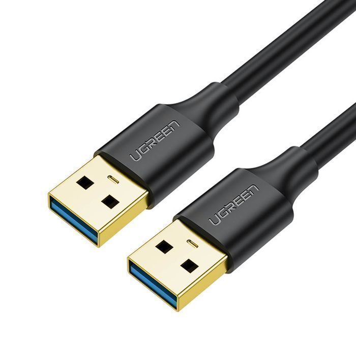 Kabel Ugreen USB 3.0 5Gb/s 0.5M - Czarny, USB-A (męski)