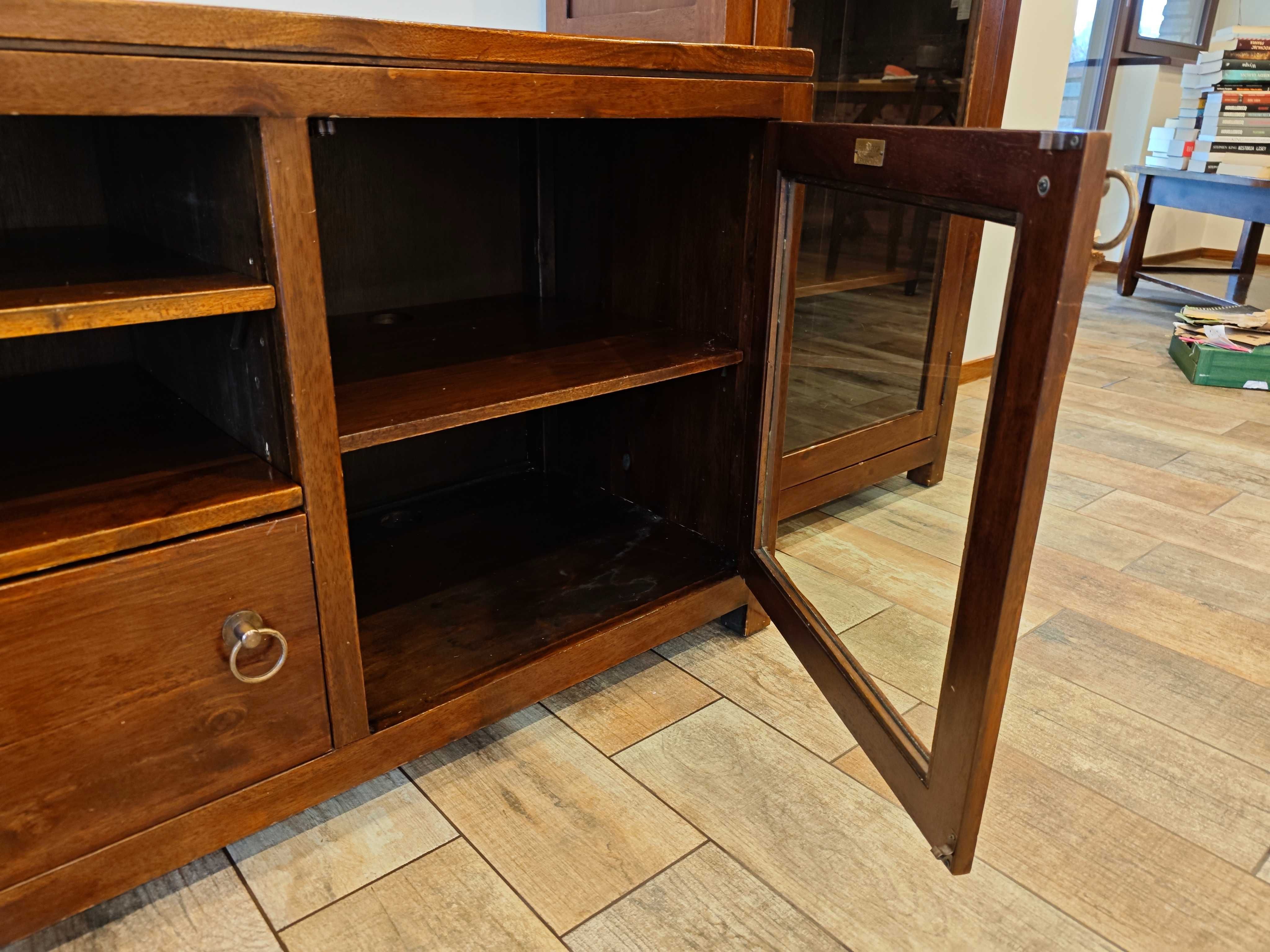 Szafka RTV Almi Decor Meble TOLEDO Komoda Palisander TEAK Kolonialny