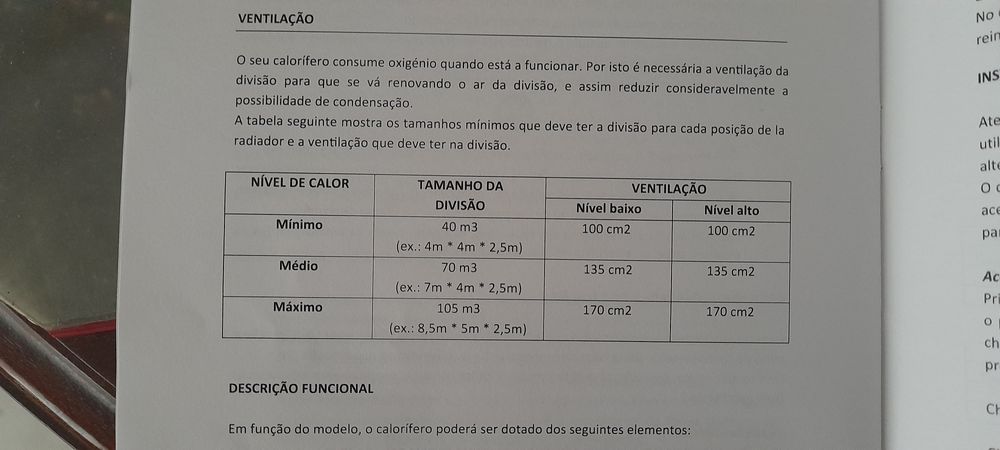 Aquecedor a gás com chama azul semi novo