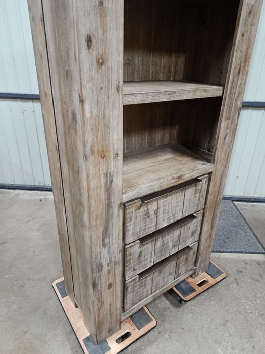 Biblioteczka rustykalna, regał na książki, słupek. Import. Soft close.