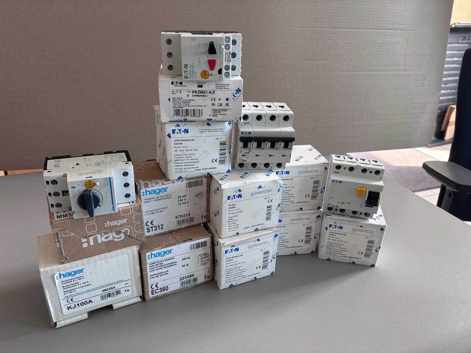 Zestaw elektrycznej aparatury modułowej Eaton/Hager - nowe urządzenia