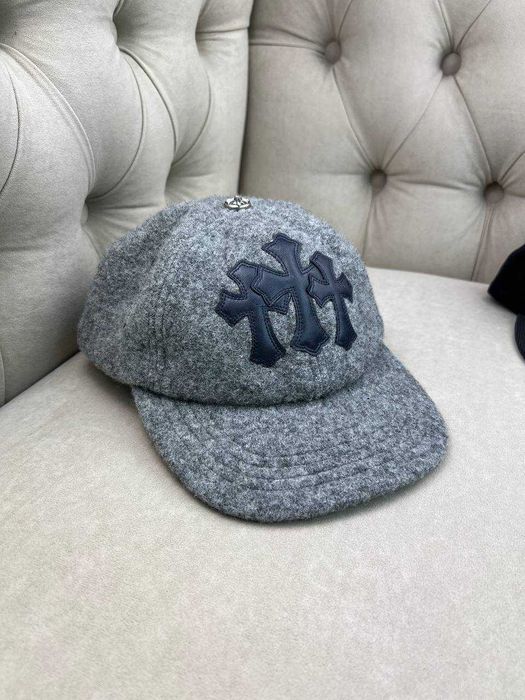 Кашемировая кепка Chrome Hearts мужская серая кепка Хром Хартс gu607