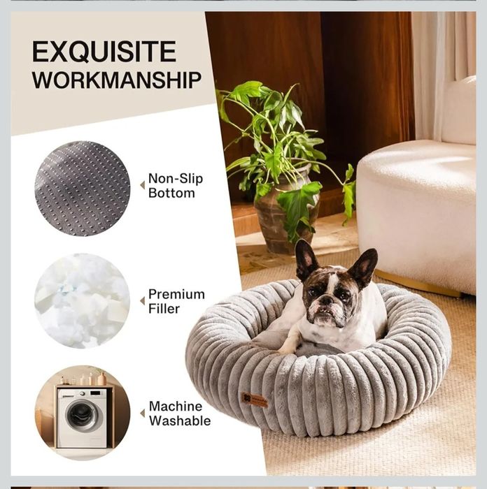MEWOOFUN Legowisko w kształcie pączka dla małych psów