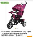 Велосипед з батьківською ручкою  Tilly Storm