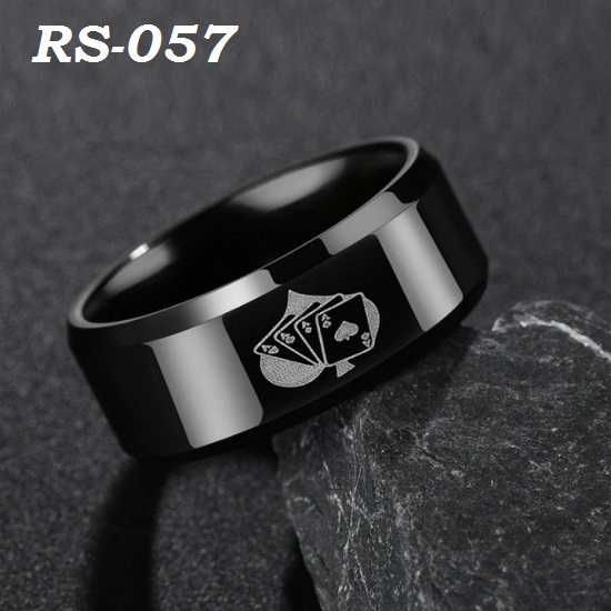 Каблучка перстень медична сталь скорпіон дракон череп карти піка 8мм