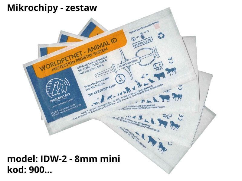 Mikrochip RF-IDW-2 (kod 900) 8mmx1.4mm - zestaw 20 sztuk