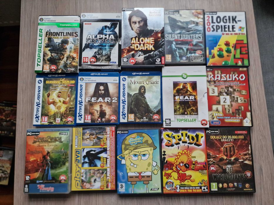 duża paczka starych gier PC ponad 60 pudełek gothic mafia max payne