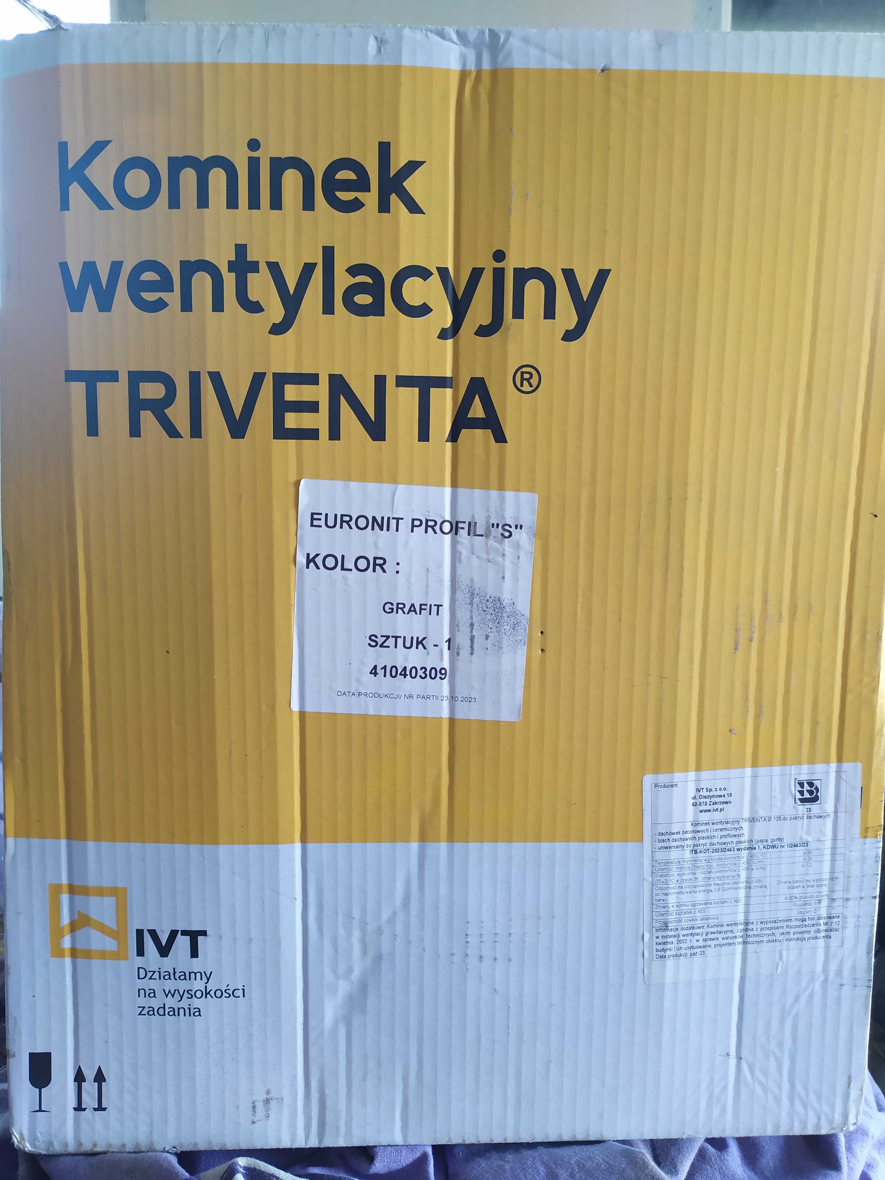 Kominek wentylacyjny TRIVENTA® EURONIT PROFIL s kolor grafit