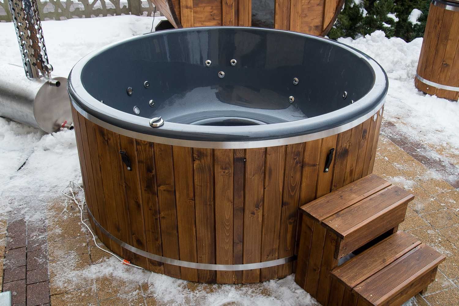 Balia ogrodowa Jacuzzi Hot Tuba Bania Gorąca Beczka dysze hydromasaż