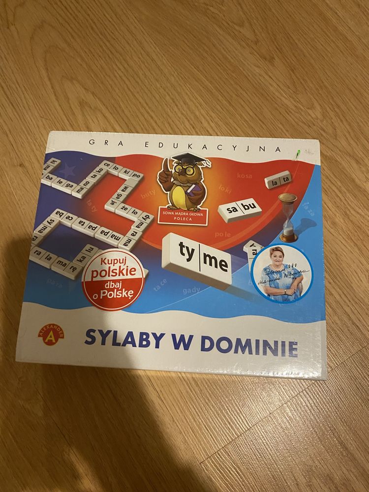 Gra edukacyjna.  Sylaby w dominie. Pomoc dydaktyczna