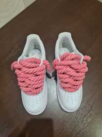 ORIGINAL 41, 42 Nike air force 1 rope laces Pink