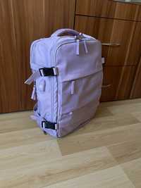 Liliowy plecak podróżny z portem ładowania USB Amazon
