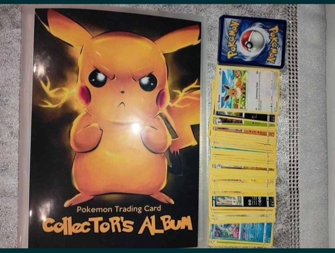 Album A4 na karty pokemon oraz 100 nowych kart pokemon Pikachu Ash