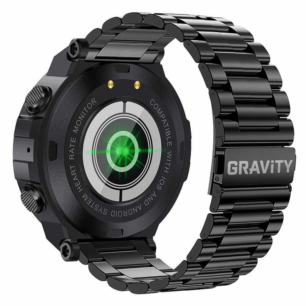 SMARTWATCH GRAVITY GT7-2 Czarny z Czarą Bransoletą