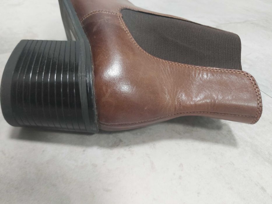 Włoskie botki skóra naturalna roz ,38
