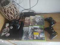 Xbox 360+3 pady i gry