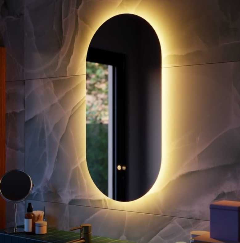 espelho com iluminação led 40x80cm com desembaciamento