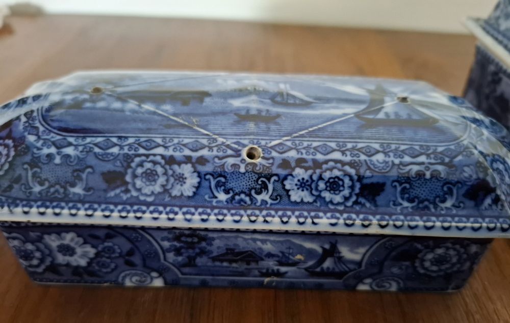 Antyczna mydelniczka 1850 r. Ręcznie malowane  Delft
